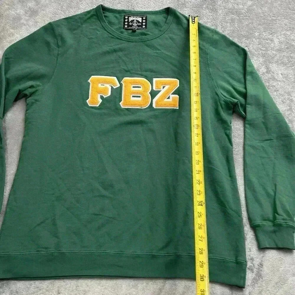 Flatbush Zombie Sweatshirt Mens Size XXL Green Collegiate Crewneck Pullover FBZ - Picture 2 of 10